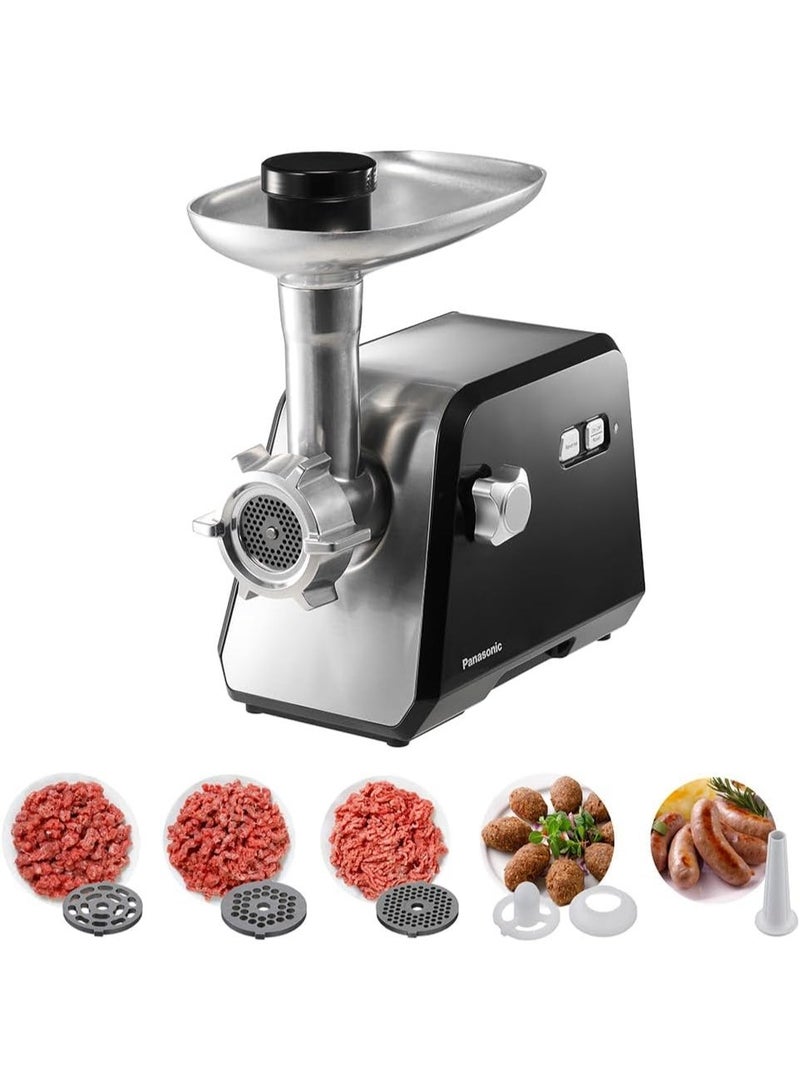 2000W Heavy Duty Electric Meat Grinder | 3.4Kg/Min | Die-Cast Aluminium Hopper | 3 Cutting Plates | Sausage & Kubbe Attachments - Image 3